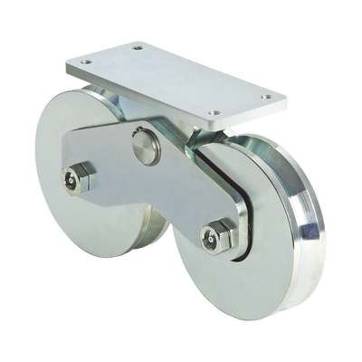  339V - Rueda Doble de 16 cm / Capacidad Para Puertas de hasta 1920 Kg / Canal Tipo V