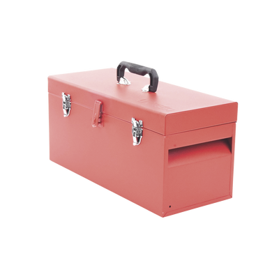 Caja de herramientas metálica con soble cerradura de 51 x 21.5 x 24cm.