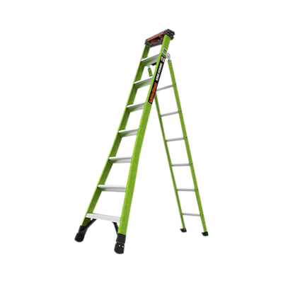 Escalera de Tijera 3 en 1 de 2.44 Metros, Fibra de Vidrio (SKU13908-001). Hecha en E.U.A. (Versión 2.0)