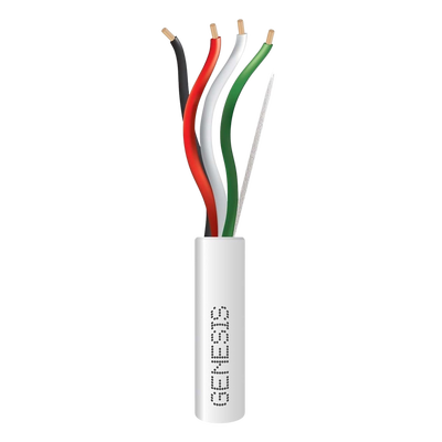 Bobina de 152 Metros / Cable de Cobre / 4x18 AWG / Riser / Para Interior / Color Blanco / Para Aplicaciones de Alarmas de Intrusión/Control de Acceso/ Automatización / Interfonos y Tv Porteros