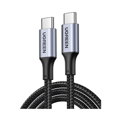 Cable USB-C a USB-C / 1 Metro / Carcasa de Aluminio / Nylon Trenzado / Transferencia de Datos Hasta 480 Mbps / Soporta Carga Rápida de hasta 100W / 2 años de  Garantía