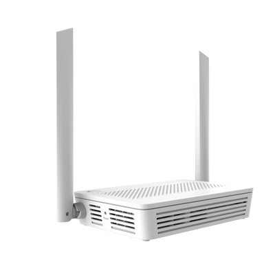 ONT GPON WiFi doble banda (2.4/5 GHz), 2 puertos LAN GE + 2 FE, conector SC/APC