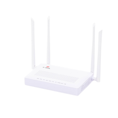 ONU Dual GPON/EPON con Wi-Fi AC de doble banda, 1 puerto SC/UPC + 2 puertos LAN Gigabit + 1 puerto FXS + 1 Puerto CATV