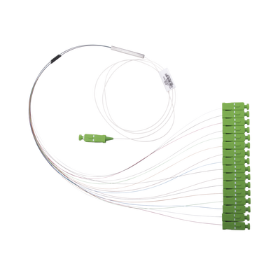 Divisor Óptico (Splitter) Tipo PLC, de 1x16, Con Conector de Entrada SC/APC y Conectores de Salida SC/APC