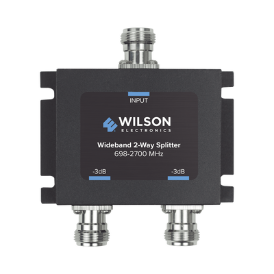 Divisor de potencia (Splitter) de dos vías para 700-2700 MHz.