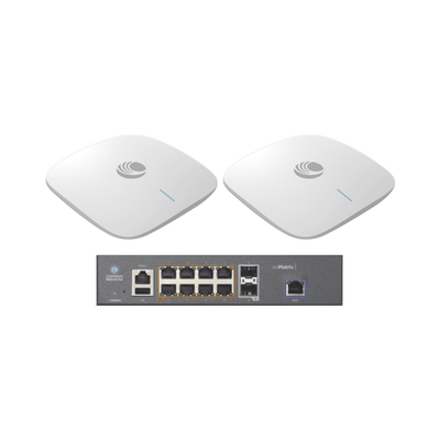 Starter Kit Wi-Fi Empresarial de 2 Access Point XV2-2X y 1 Switch PoE EX1010P