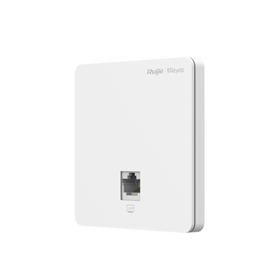 Punto de Acceso para pared, 802.11ac Wave 2, MIMO 2X2, 1.2 Gbps, puerto adicional frontal 10/100 ideal para habitaciones