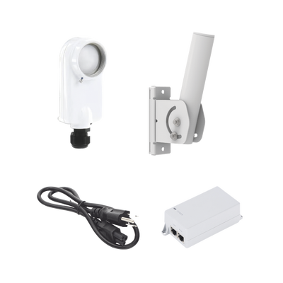 Kit de radio C5X, rango de frecuencia extendida (4.9 a 6.4 GHz),  incluye inyector POE, cable de alimentación y montaje universal para tubo o poste