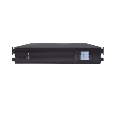 UPS de 1000VA/900W / Topología On-Line Doble Conversión / Entrada y Salida de 120 Vca / Clavija de Entrada NEMA 5-15P / Pantalla LCD Configurable /Formato Rack/Torre