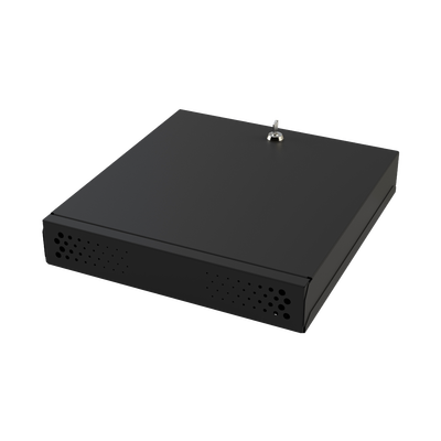 Gabinete Metálico de Seguridad para DVR/NVR. Tamaño Max. de DVR/NVR: 315 x 62 x 288 mm (An. x Al. x Prof.)