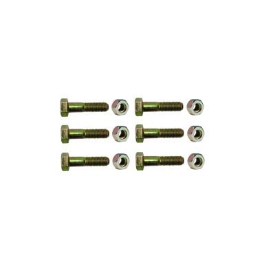 Paquete de 6 tornillos grado 5 y tuercas tropicalizadas 1/4 x 1-1/4". Para STZ30/SCZ30/SCZ30P.