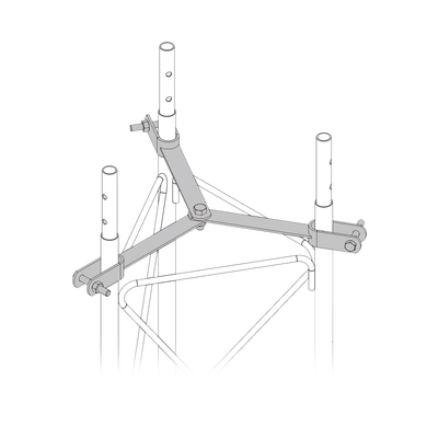 Brida para sujeción de retenida compatible con tramos STZ60G, Galvanizado por Inmersión en Caliente.