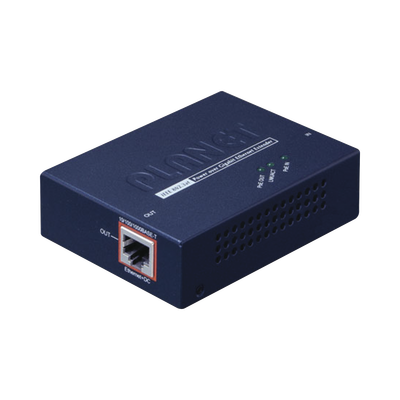 Extensor PoE, Hasta 100 m, Entrada PoE Gigabit 802.3at y Salida PoE Gigabit 802.3af/at, 