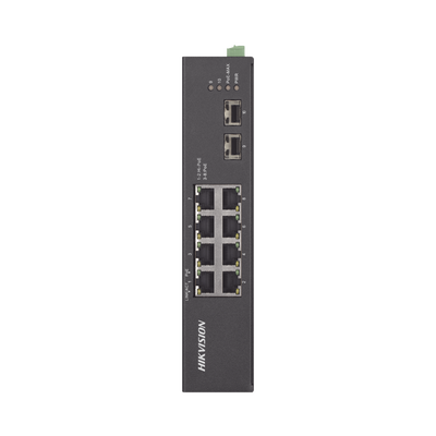 Switch Industrial No Administrable Gigabit / 6 Puertos Gigabit PoE+ (30 W) + 2 Puertos Gigabit PoE++ (60 W) / 2 Puertos SFP / 120 W Total / 48 a 57 VCD / Ideal para Proyectos