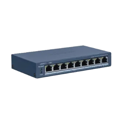 Switch PoE+ / No Administrable / 8 Puertos 10/100 Mbps PoE+ / 1 Puerto 1000 Mbps Uplink / PoE hasta 300 metros / 60 W 