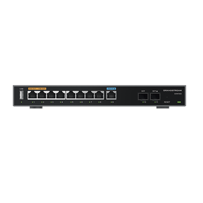 Router Gigabit VPN / Balanceador de cargas / 60,000 sesiones NAT /  9 puertos 10/100/1000 Mbps + 2 puertos SFP (WAN/LAN) / 1 puerto entrada PoE(af/at) / 2 puertos salida PoE (af/at) / Compatible con G