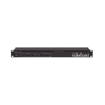 RouterBoard, 5 Puertos Gigabit, 5 Puertos Fast, Licencia Nivel 4 y montaje en Rack