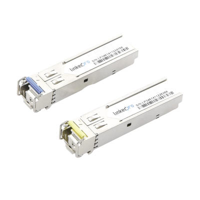 Transceptores Industriales SFP+ Bidireccionales (Mini GBIC) / Monomodo / 10 Gbps / Conector LC / Hasta 10 km de Distancia / 2 Piezas