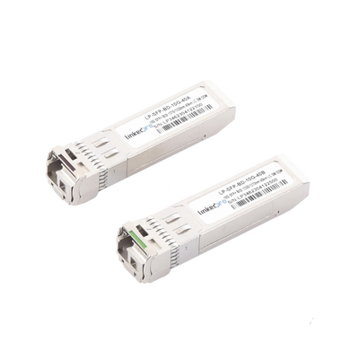 Transceptores Bidireccionales SFP+ (Mini-Gbic) / Monomodo / 10 Gbps de velocidad / Conector LC / Hasta 40 km de Distancia / 2 Piezas