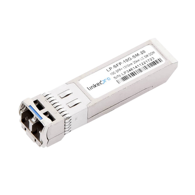 Transceptor SFP+ (Mini-Gbic) / Monomodo / 10 Gbps de velocidad / Conectores LC Dúplex / Hasta 20 km de Distancia