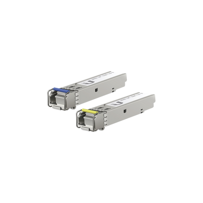 UFiber Módulo SFP, transceptor MiniGibic MonoModo 1.25 Gbps, distancia 3km, un conector LC, incluye 2 tranceptores