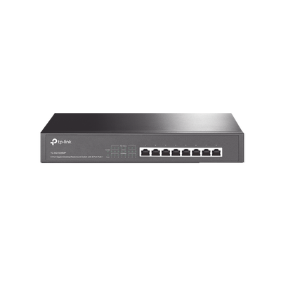 Switch Gigabit PoE+ no administrable de 8 puertos 10/100/1000 Mbps, para escritorio