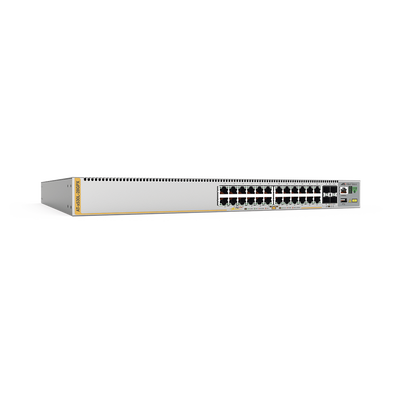 Switch Inteligente Empresarial para Distribución,  PoE+, Stackable, Capa 3, 24 puertos Gbps + 4 puertos SFP+ 10 G, 740 W, Doble fuente PSU, Serie x530L