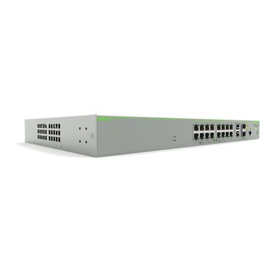 Switch PoE+ Administrable CentreCOM FS980M, Capa 3 de 16 Puertos 10/100 Mbps + 2 puertos RJ45 Gigabit/SFP Combo, 250W