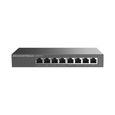 Switch PoE+ Gigabit No Administrable / 8 puertos 10/100/1000 Mbps / 4 puertos PoE+ /  hasta 60W