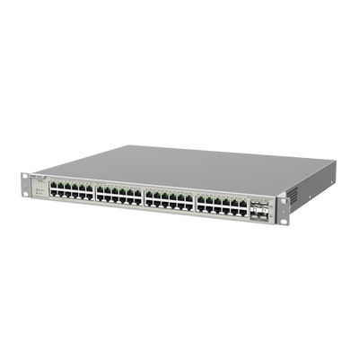 Switch Administrable Capa 3 con 48 puertos Gigabit PoE 802.3af/at + 4 SFP+ para fibra 10Gb, gestión gratuita desde la nube, 740W