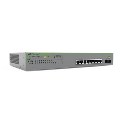 Switch PoE+ Gigabit WebSmart de 10 puertos 10/100/1000 Mbps (2 x Combo) + 2 puertos gigabit SFP (Combo), 75 W