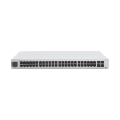 UniFi Switch USW-Pro-48, Capa 3 de 48 puertos Gigabit RJ-45 + 4 puertos 1/10G SFP+, pantalla informativa