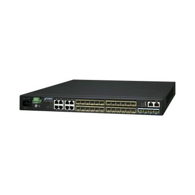 Switch Administrable L3 16-Puertos 100/1000X SFP, 8-Puertos Gigabit TP/SFP, 4-Puertos 10G SFP+ Stackable