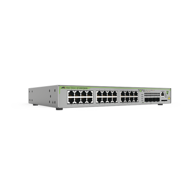 Switch Administrable CentreCOM GS970M, Capa 3 de 24 Puertos 10/100/1000 Mbps + 4 SFP Gigabit