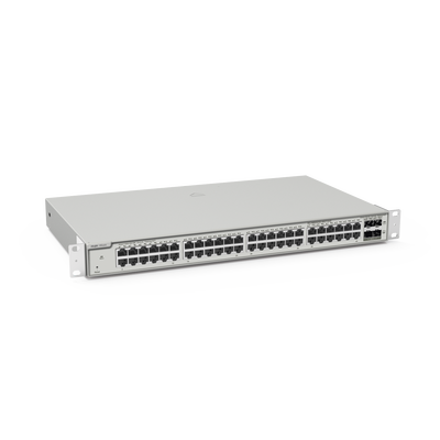 Switch Administrable capa 3 con 48 puertos Gigabit + 4 SFP+ para fibra 10Gb, gestión gratuita desde la nube