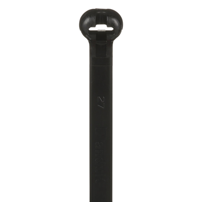 Cincho de Nylon 6.6 Dome-Top®, Con Lengüeta de Bloqueo de Acero Inoxidable, 780 mm largo x 7mm ancho, Color Negro, Exterior Resistente a Rayos UV, Paquete de 100pz