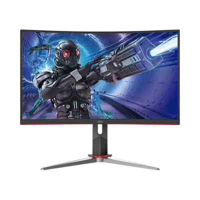 Monitor Curvo 27" GAMING W-LED VA, Resolución 1920 x 1080p 165Hz, con Entradas de Video VGA / HDMI / DISPLAYPORT .  Bisel Ultra Delgado. Soporta VESA