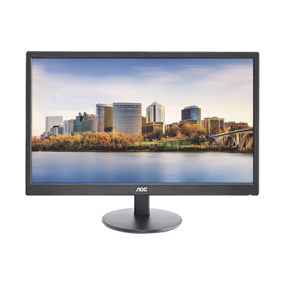 Monitor  LED de 24", Resolución 1920 x 1080 Pixeles con Entradas de Video VGA/HDMI. Panel MVA y Altavoces Integrados. Compatible VESA