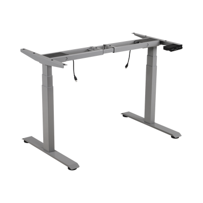 Base de Escritorio Motorizado Profesional / Altura Ajustable 60-125cm / Estructura Estable / Funcionamiento Suave / 3 Preset de Posiciones / Color Gris / Soporta hasta 100Kg de carga 