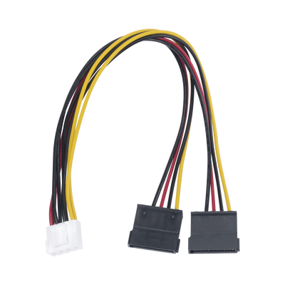 Cable Doble de Corriente SATA / Compatible con DVRs epcom / HIKVISION / 25 cms de Longitud