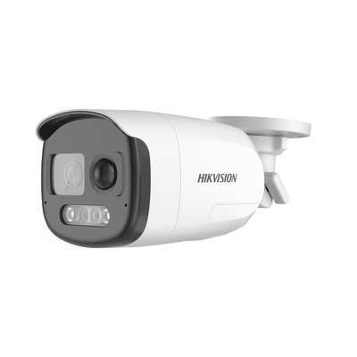 Bala TURBOHD 2 Megapixel (1080p) / Imagen a Color 24/7 / Lente 2.8 mm / Luz Blanca 40 mts / Exterior IP67 / WDR 130 dB / Sensor PIR / Sirena y Salida de Audio Integrada / Estrobo ROJO - AZUL / Micróf