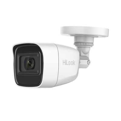 Bala TURBOHD 2 Megapíxel (1080p) / Gran Angular 106° / Lente 2.8 mm / Audio por Coaxitron / 30 mts IR EXIR / Exterior IP66 / 4 Tecnologías / dWDR