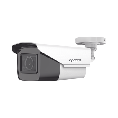 Bala TURBOHD 5 Megapixel / Lente Mot. 2.7 a 13.5 mm / 40 mts IR EXIR / dWDR / TVI-AHD-CVI-CVBS / Exterior IP67  / 12 Vcc / 24 VCA