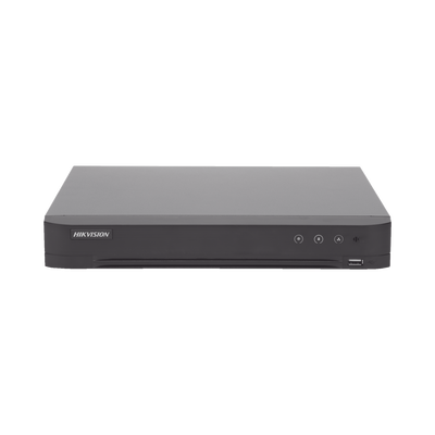 DVR 8 Canales TurboHD + 4 Canales IP / 5 Megapixel - 3K Lite / Acusense (Evita Falsas Alarmas) / Audio por Coaxitron / 1 Bahía de Disco Duro / H.265+ / Salida de Video en Full HD