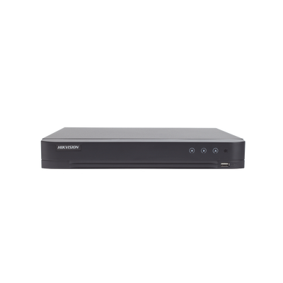 DVR 4 Canales TurboHD + 2 Canales IP / 5 Megapixel Lite - 3K Lite / Acusense (Evista falsas alarmas) / Audio por Coaxitron / 1 Bahía de Disco Duro / Salida de Video en Full HD 