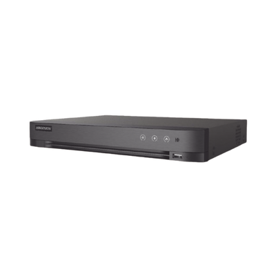 DVR 4 Canales TurboHD+ 4 Canales IP / 8 Megapixel (4K) / Audio por Coaxitron / 1 Bahía de Disco Duro / Salida de Video en Full HD / H.265+