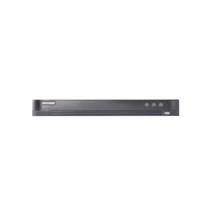 DVR 16 Canales TurboHD + 16 Canales IP / 4K / Acusense / Audio por Coaxitron / Detección de Rostros / 2 Bahías de Disco Duro / Salida de Video en 4K