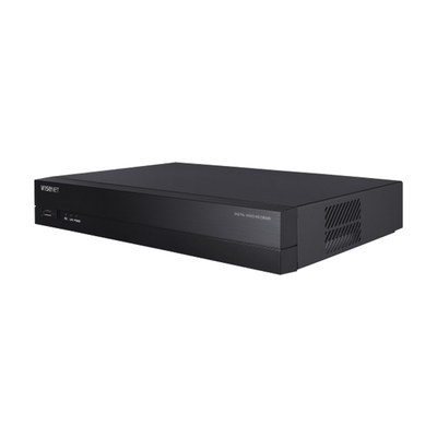 DVR 6 Canales 4 Analógicos + 2 IP hasta 8MP / Soporta  AHD, TVI, CVI, CVBS, IP / 4 Entradas y 1 Salida de Alarma / Wisenet P2P 