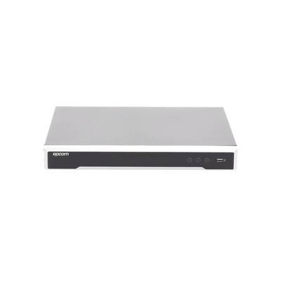 (ACUSENSE / Evita Falsas Alarmas) DVR 4K / 16 Canales TURBOHD + 16 Canales IP / 2 Bahía de Disco Duro / Audio por Coaxitron / Salida de Vídeo en 4K / Entrada Salida de Alarma