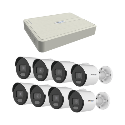 KIT IP 1080p / NVR de 8 Canales / 8 Cámaras IP Bala ColorVu